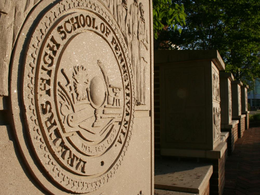 Farmer's High School Pillar in back of HUB at Penn State